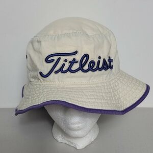 Beige and Purple Titleist Hat Woman's